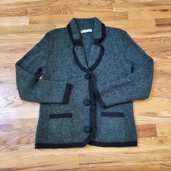 Peruvian Alpaca Collection Baby Alpaca Button Down Cardigan/Blazer Made In Peru - Picture 6 of 11